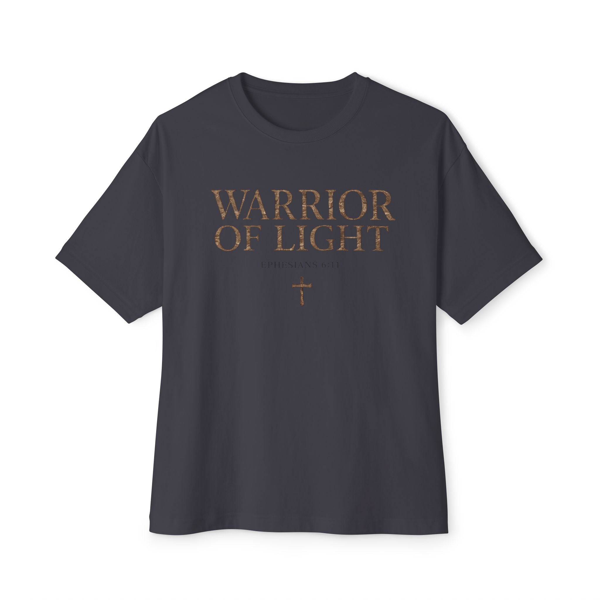 Warrior of Light Tee — Christian Angel Graphic Oversized T‑Shirt