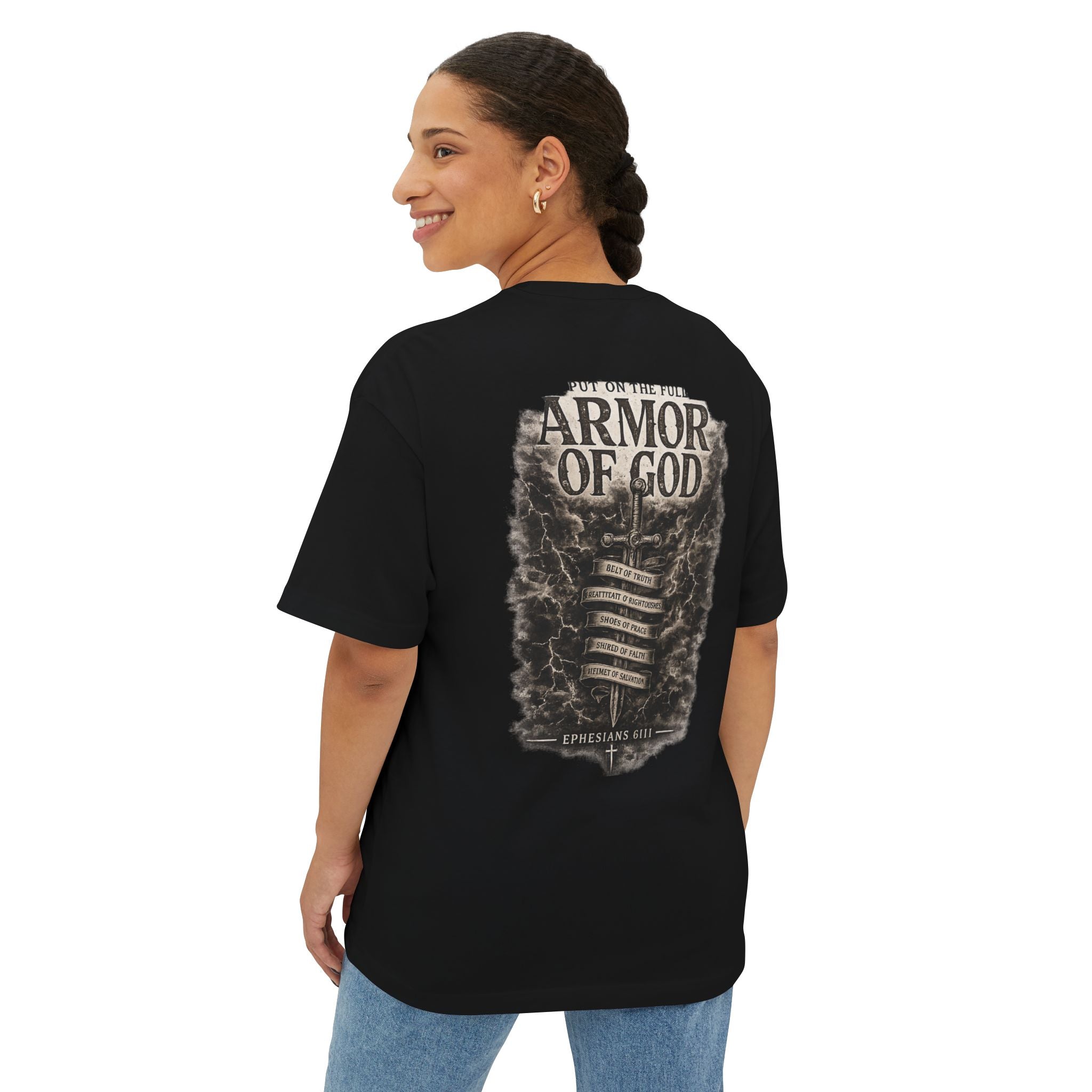 Stand Firm "Armor of God" Tee — Christian Faith Graphic T-Shirt
