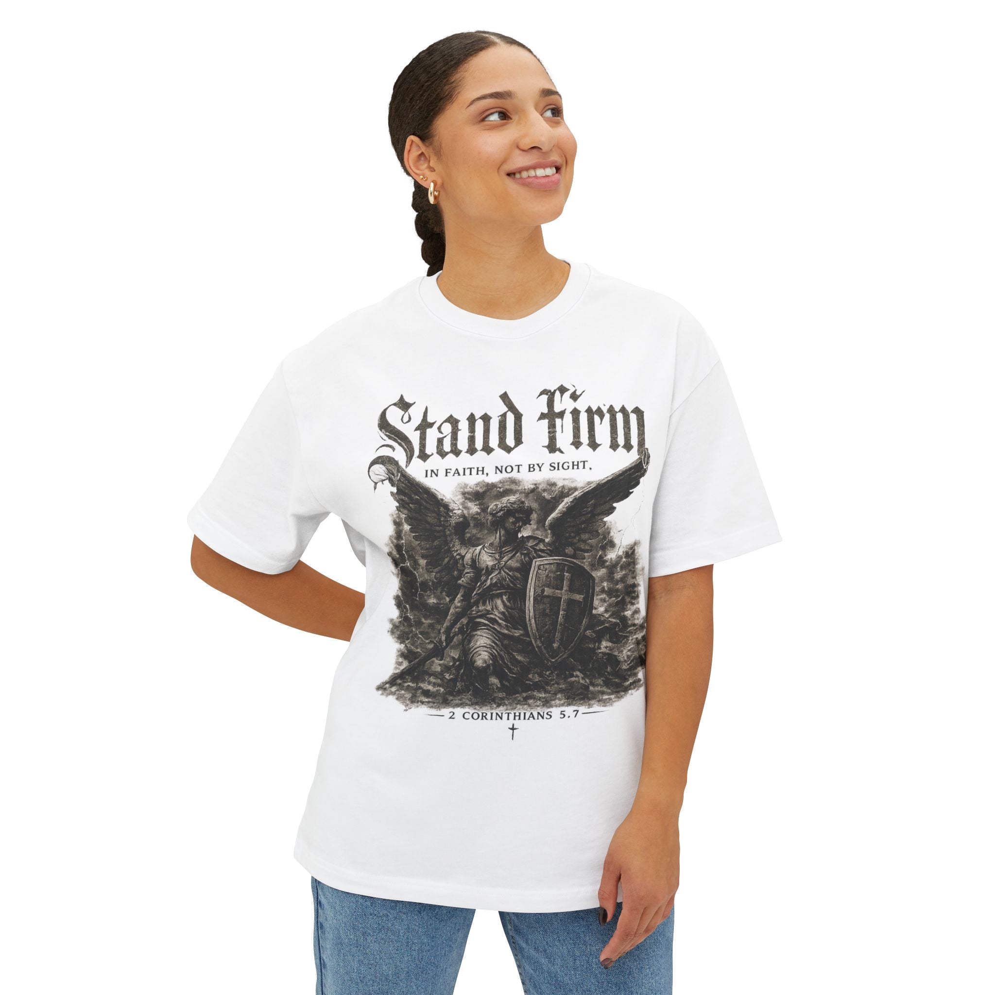 Stand Firm "Armor of God" Tee — Christian Faith Graphic T-Shirt