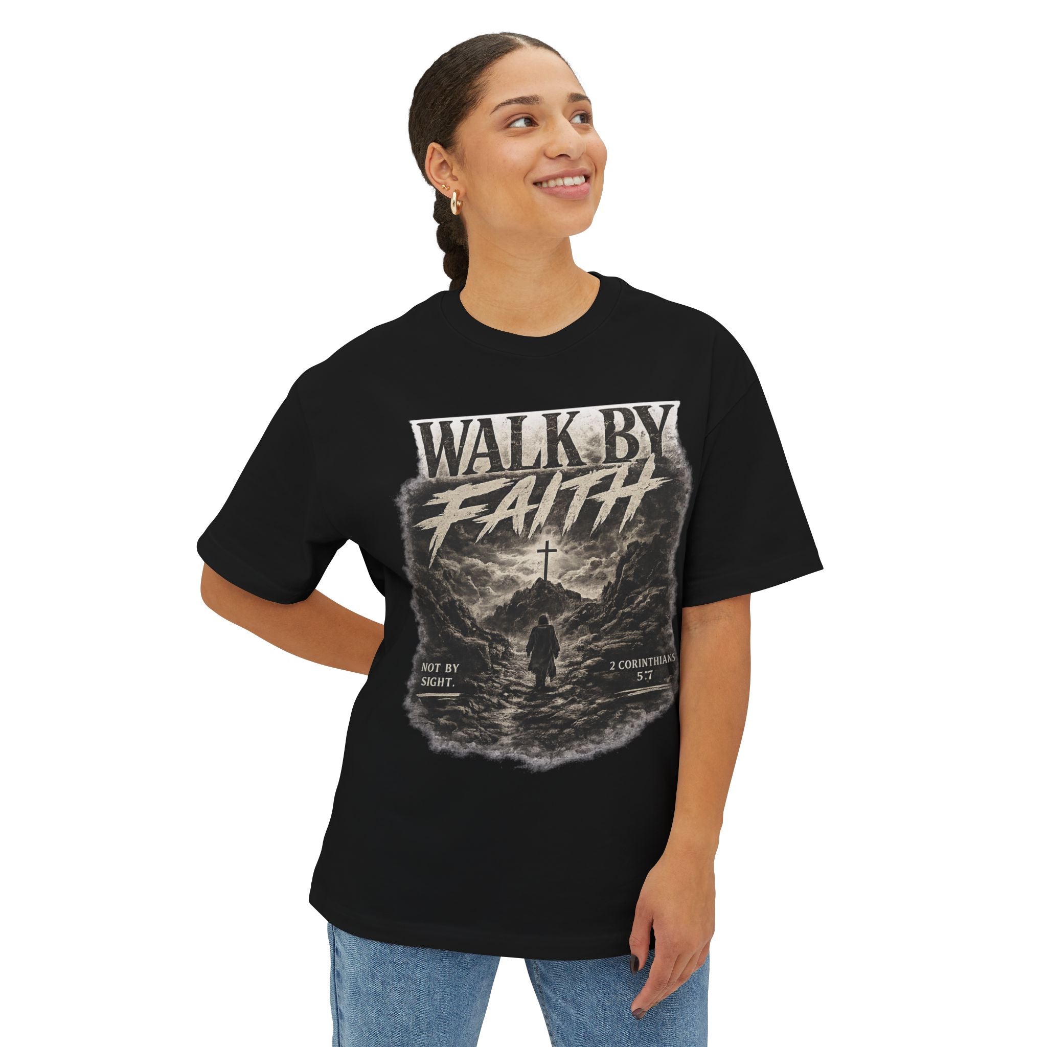 Faith Walk T‑Shirt — "Walk By Faith" Christian Graphic Tee