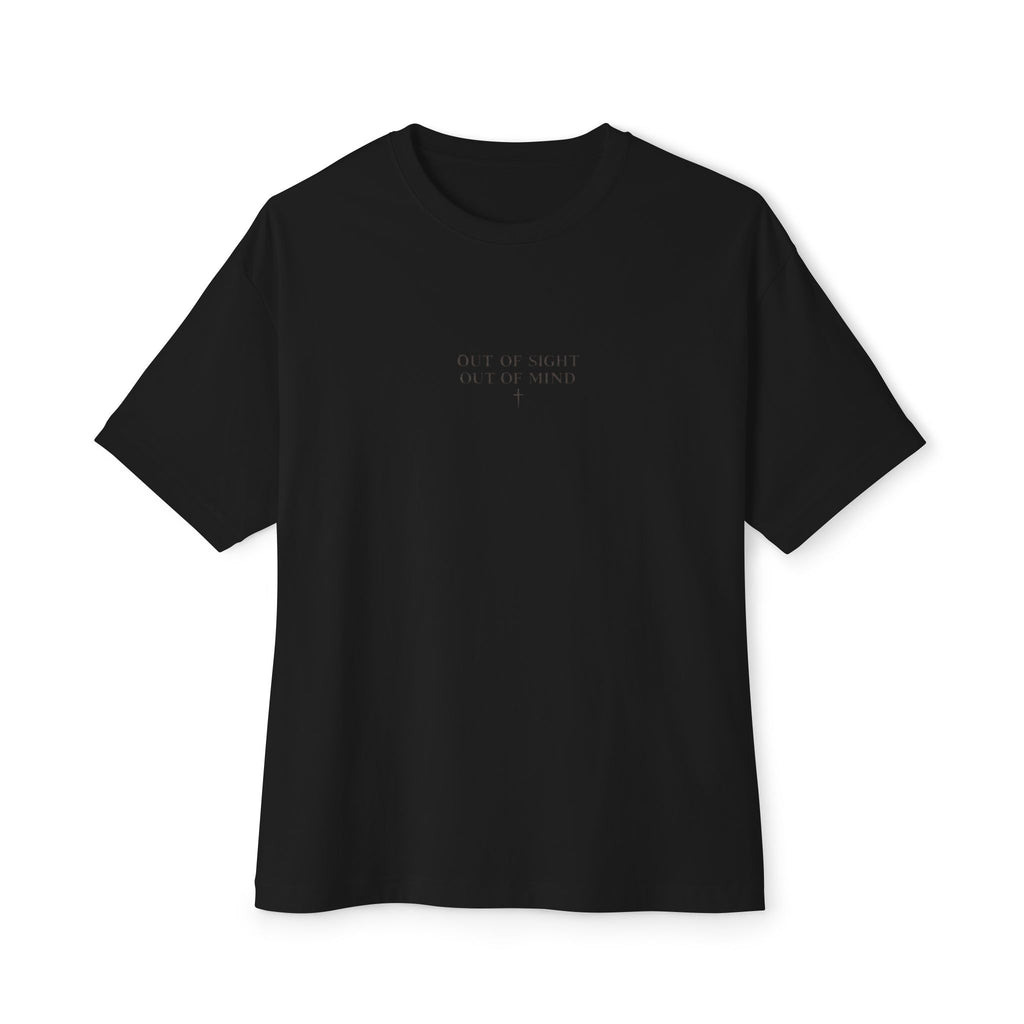Christian Inspirational Tee — "Set Your Mind on Things Above" Oversized Boxy T-Shirt