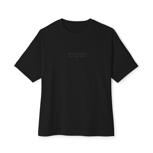 Christian Inspirational Tee — "Set Your Mind on Things Above" Oversized Boxy T-Shirt