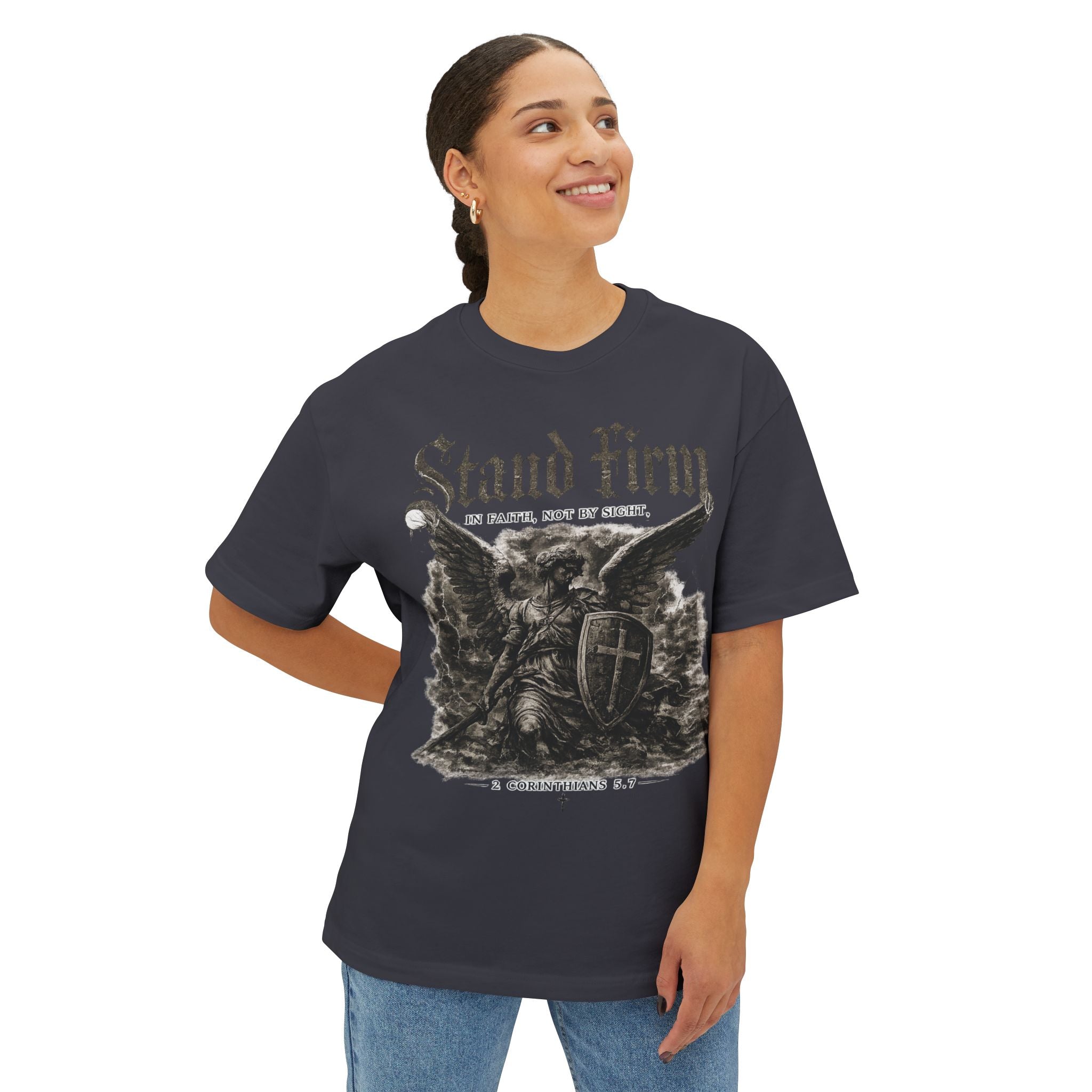 Stand Firm "Armor of God" Tee — Christian Faith Graphic T-Shirt