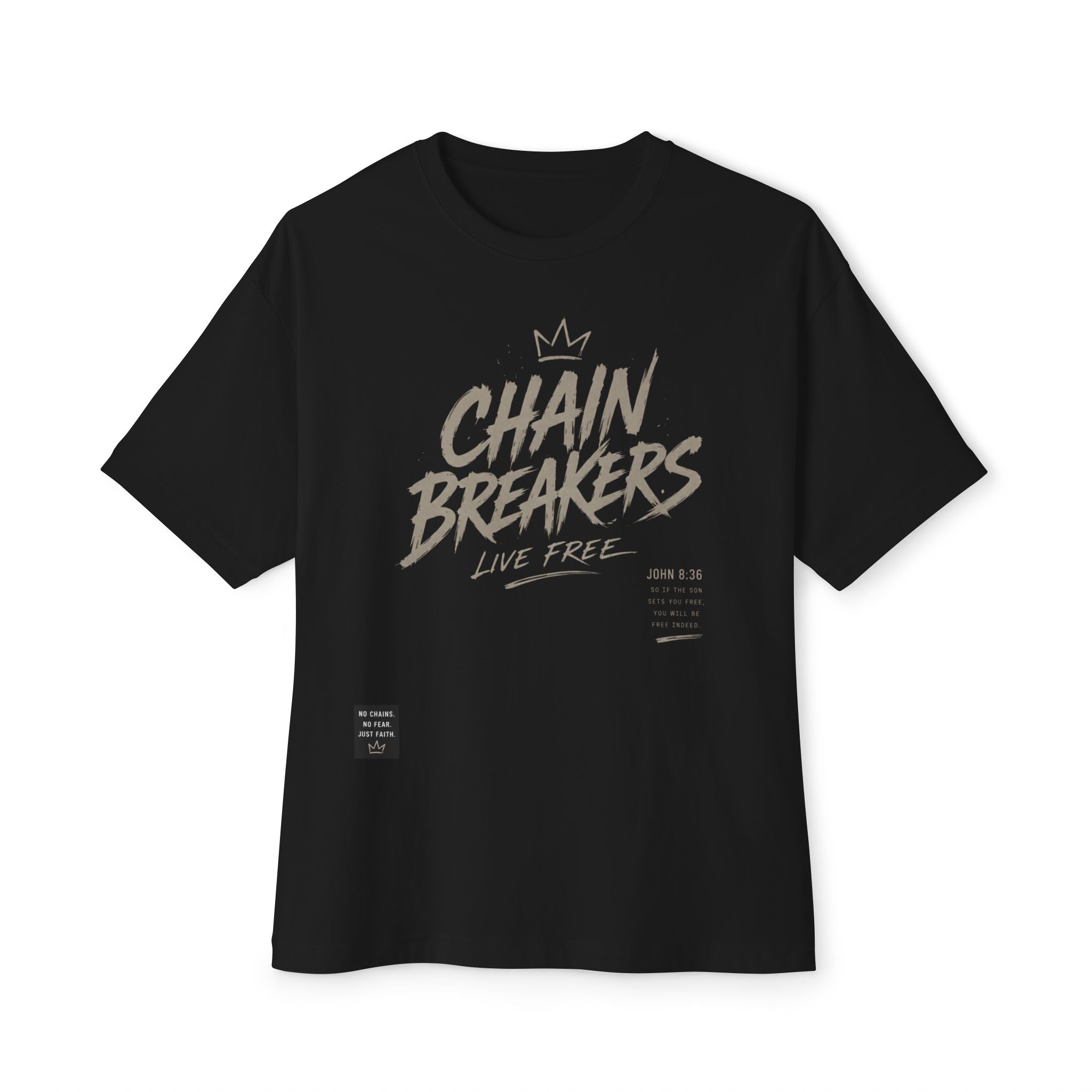 Chain Breakers Tee — Christian Faith Graphic T‑Shirt (Live Free)