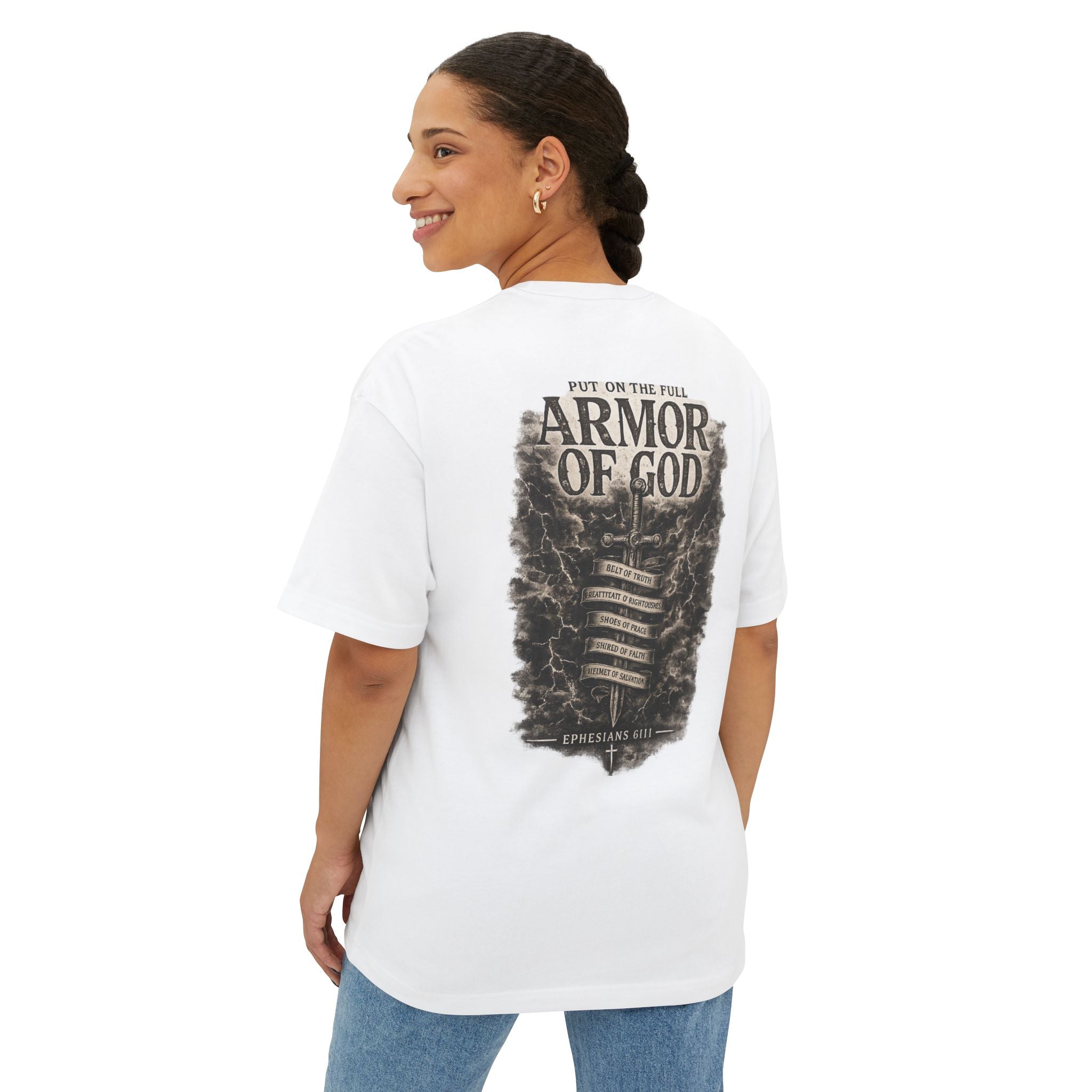 Stand Firm "Armor of God" Tee — Christian Faith Graphic T-Shirt