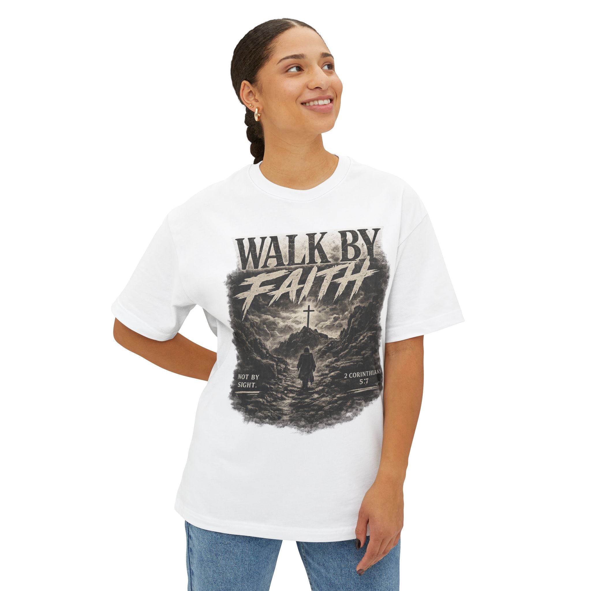 Faith Walk T‑Shirt — "Walk By Faith" Christian Graphic Tee
