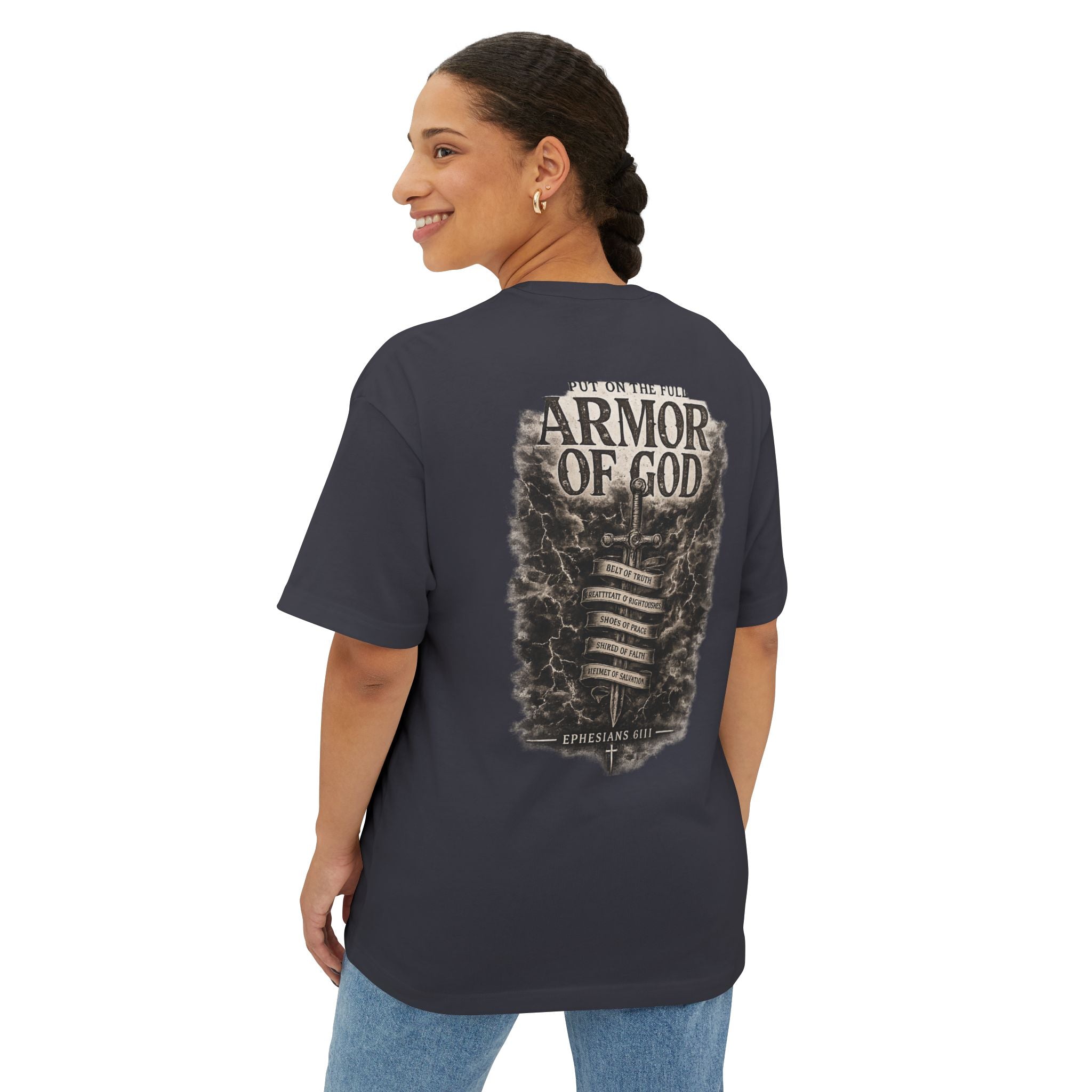 Stand Firm "Armor of God" Tee — Christian Faith Graphic T-Shirt