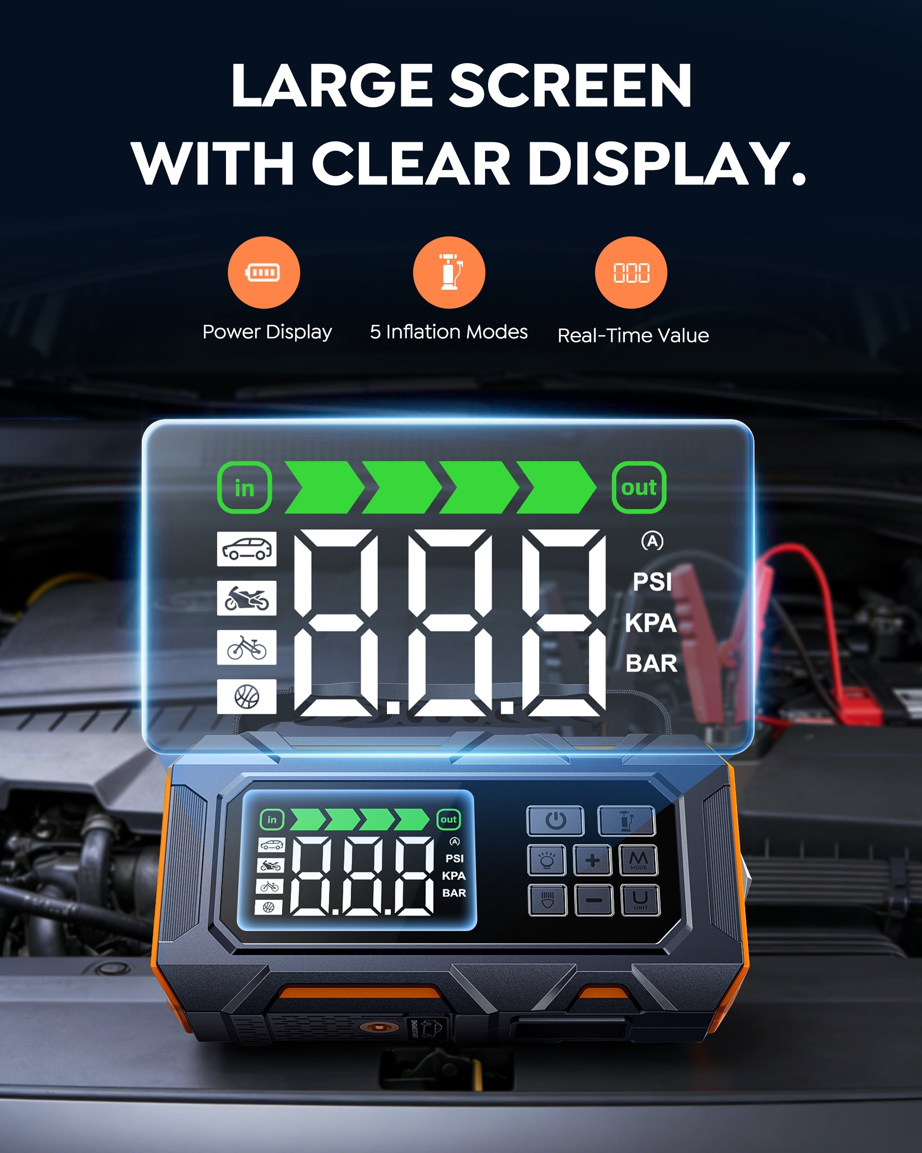 【New Arrivals】Buture Beta09 Car Jump Starter 8000A with 160 PSI Air Compressor丨16-in-1 Roadside Kit
